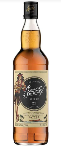 SAILOR JERRY SPICED RUM 80 PROOD THE ORIGINAL TATTOO